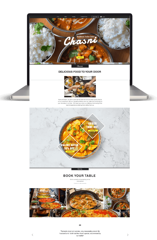 Website Design For Indian Restaurant